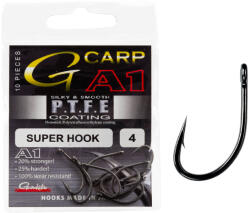 Gamakatsu G-Carp A1 Super Hook teflon bojlis pontyozó horog, #2, 10db/csomag (147672-002)