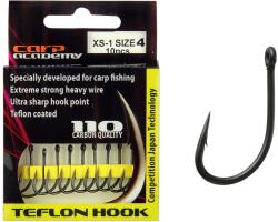 Carp Academy XS-1 pontyozó - bojlis horog, teflon, matt fekete, #8, 10db (5601-008)