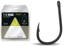 The End BATTLE pontyozó - bojlis horog, teflon, matt fekete, #6, 10db (623002006)