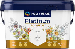Platinum Foltálló falfesték több színben 2, 5 L Fehér