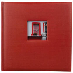 Dörr fotóalbum, ablakos, Jumbo 600, beragasztós, 29x29cm, 50lap/100oldal, piros
