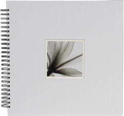 Dörr fotóalbum, spirálos, ablakos, beragasztós, UniTex, 34x34cm, 20lap/40oldal, fehér