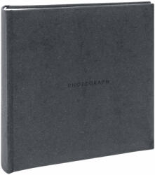 Kenro Signature fotóalbum, memo, 200db 10x15, PHOTOGRAPH felirat, újrahasznosított bőr, szürke