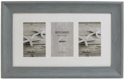 Kenro Bergamo Grey multi képkeret, 3db 10x15, faerezet hatás, szürke