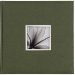 Dörr fotóalbum, ablakos, beragasztós, 34x34cm, 20lap/40oldal, zöld