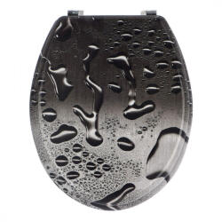 Bath Duck Wc-Ülőke - Mdf - Mintás - Rozsdamentes Acél Zsanérokkal - Wax (TS-MDF-SS-D-15-BPW)