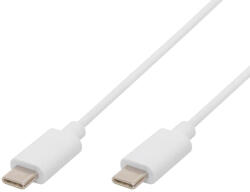 Somogyi Elektronic USB C-C töltőkábel, 60W, 1m, fehér (USB CC60)
