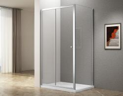 SAPHO Sapho AQUALINE UGGA 100x80 cm zuhanykabin transzparent üveggel, króm ATS100-01 (ATS100-01)