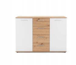 Mindigbútor Jacky 2 artisan/fehér komód 120 cm - smartbutor