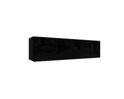 Mindigbútor IZUMI 33 BL magasfényű fekete/fekete polcos szekrény 140 cm