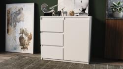 Mindigbútor Merg 3S1F 1 ajtós - 3 fiókos komód fehér színben
