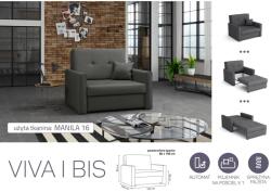 Mindigbútor VIVA BIS I. előre nyíló rugós fotelágy Manila 16 színben - mindigbutor