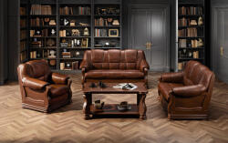 Mindigbútor Valódi Bőr Parma 3+2+1 ülőgarnitúra ágyazható kivitelben - smartbutor