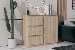 Mindigbútor Merg 3S1F 1 ajtós - 3 fiókos komód sonoma színben - mindigbutor