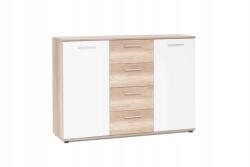 Mindigbútor Jacky 2 sonoma/fehér komód 120 cm - mindigbutor