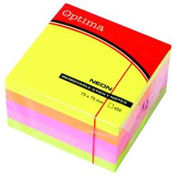 OPTIMA Bilet autocolant OPTIMA 75x75mm neon 450 coli 22937 (122937)