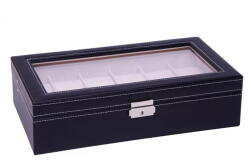  Varrott fekete mesterséges bőr óratartó doboz 12 órához. 933