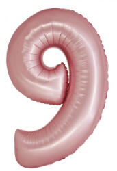 Godan Rózsaszín 9-es Light Pink Mat szám fólia lufi 76 cm MLG159196 (MLG159196)