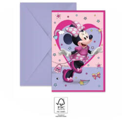 Procos Disney Minnie Junior Party meghívó 6 db-os FSC PNN93942 (PNN93942)