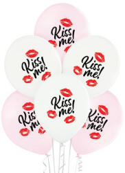 Godan Kiss Me, Csók léggömb, lufi 6 db-os 12 inch (30 cm) MLG070255 (MLG070255)