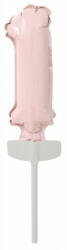 Amscan Pastel Pink, Rózsaszín 1-es szám fólia lufi tortára 13 cm DPA9912705 (DPA9912705)