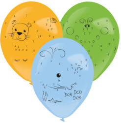 Amscan Számösszekötős léggömb, lufi 3 db-os tollal DPA9911763 (DPA9911763)