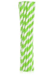 Godan Zöld Green Stripes rugalmas papír szívószál 12 db-os MLG126808 (MLG126808)