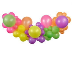 Godan Színes Fluoreszkáló Bright léggömb, lufi girland szett 65 db-os MLG032109 (MLG032109)
