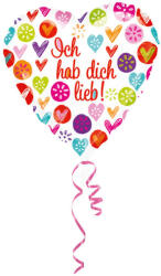 Amscan Ich hab dich lieb fólia lufi 43 cm DPA3286775 (DPA3286775)