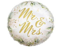 Godan Mr & Mrs, Esküvő fólia lufi 36 cm MLG147872 (MLG147872)