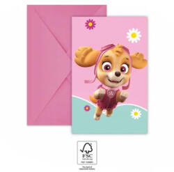 Procos Paw Patrol Skye and Everest, Mancs Őrjárat Party meghívó 6 db-os FSC PNN94107 (PNN94107)