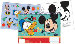 GIM Disney Mickey Oh Boy A/4 spirál vázlatfüzet 40 lapos matricával GIM34091416 (GIM34091416)