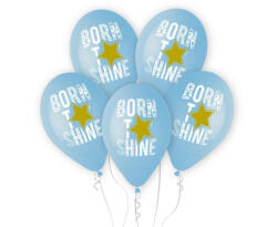 Godan Born to Shine Blue léggömb, lufi 5 db-os 13 inch (33 cm) MLG341454 (MLG341454)