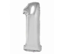 Godan Ezüst 1-es Silver szám fólia lufi 76 cm MLG144536 (MLG144536)