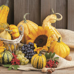 POL-MAK Ősz Fruits szalvéta 20 db-os 33x33 cm PKK032644 (PKK032644)