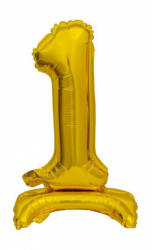 Godan Gold, Arany mini 1-es szám fólia lufi talppal 38 cm MLG135046 (MLG135046)
