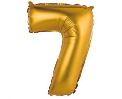 Godan Gold Matt, Arany 7-es mini szám fólia lufi 35 cm MLG108927 (MLG108927)