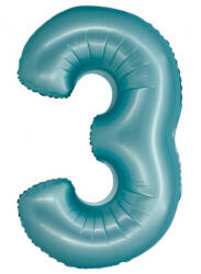Godan Kék 3-as Light Blue Mat szám fólia lufi 76 cm MLG158892 (MLG158892)