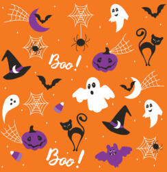POL-MAK Halloween Graphics on Orange szalvéta 20 db-os 33x33 cm PKK056954 (PKK056954)