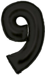 Amscan Lustre Black, Fekete 9-es szám fólia lufi 86 cm DPA9917311 (DPA9917311)
