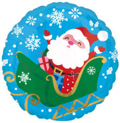 Godan Santa in Sleigh, Télapó fólia lufi 43 cm MLG840224 (MLG840224)