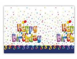 Procos Happy Birthday Multicolor műanyag asztalterítő 120x180 cm PNN93047 (PNN93047)