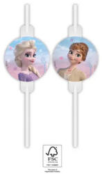 Procos Disney Frozen II Wind Spirit, Jégvarázs papír szívószál, 4 db-os szett FSC PNN94059 (PNN94059)