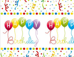 Procos Happy Birthday Streamers műanyag asztalterítő 120x180 cm PNN81845 (PNN81845)