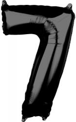 Amscan Szám Fólia lufi 7-es, Black 66*43 cm DPA3884801 (DPA3884801)