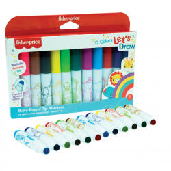 Gimsa Fisher-Price Let's Draw Fun kimosható filctoll 12 db-os GIM32100006 (GIM32100006)