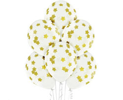 Godan Stars, Csillagos léggömb, lufi szett 6 db-os 30 cm (12 inch) MLG059991 (MLG059991)