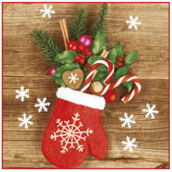 POL-MAK Karácsony Glove Full of Xmas szalvéta 20 db-os 33x33 cm PKK043350 (PKK043350)