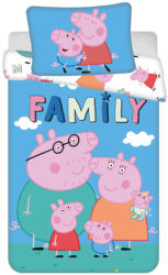 Jerry Fabrics Peppa malac Big Pig Family gyerek, ovis ágyneműhuzat 100×135cm, 40×60 cm JFK128405 (JFK128405)