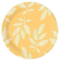 Procos Orange Leaves, Levél papírtányér 8 db-os 23 cm PNN95209 (PNN95209)
